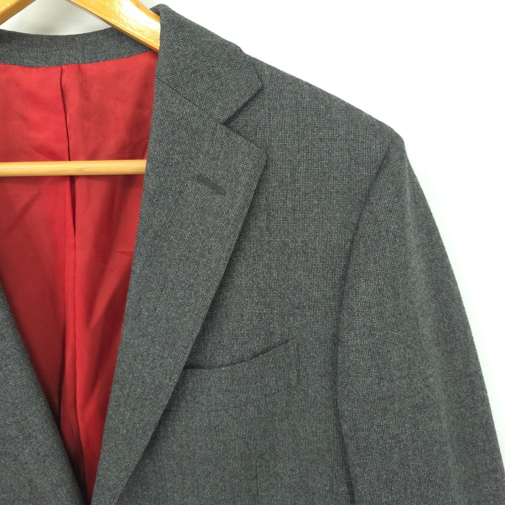 SuitSupply Blazer 40L‎ Gray Pure Wool Vitale Barberis Canonico Office Casual
